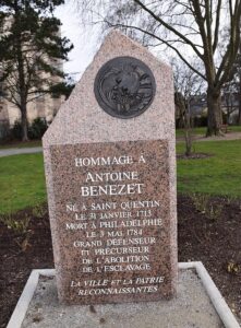 Monument in honour of Antoine Benezet